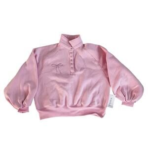 As Revival pink Peak Balloon Sleeves Pullover- Small